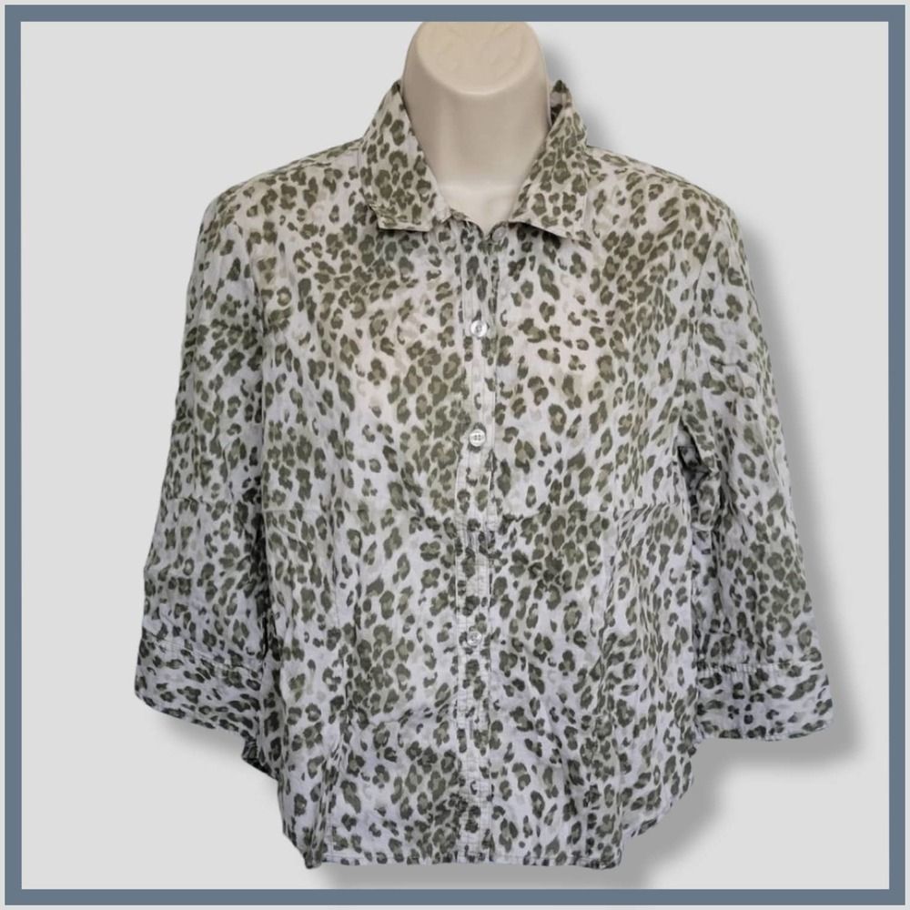 Caribbean Joe Island - Women’s Animal Print Blouse  - PM